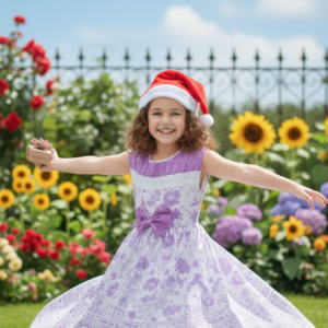 Girls Hakoba Cotton Dress – Floral Summer Wear for Kids