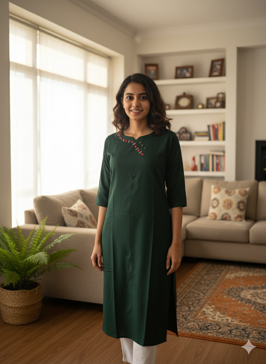 Cotton Straight Kurta - Image 3