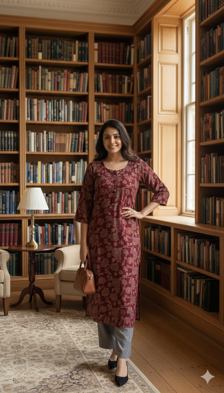 Floral Cotton Kurti - Image 4