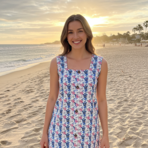 Sleeveless Floral Hakoba
